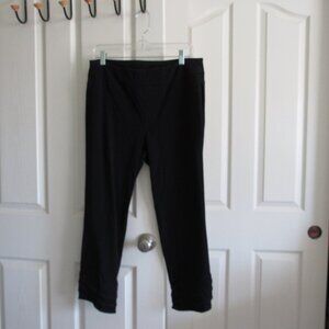 Soft Surroundings Black Ankle Pull-on Pants Size Medium Petite
